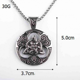 Viking Symbol Titanium Ireland Celtic Knot Necklace Gift For Men